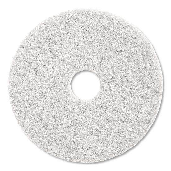 Twister Floor Pad, 13" Diameter, White, 2/Carton1