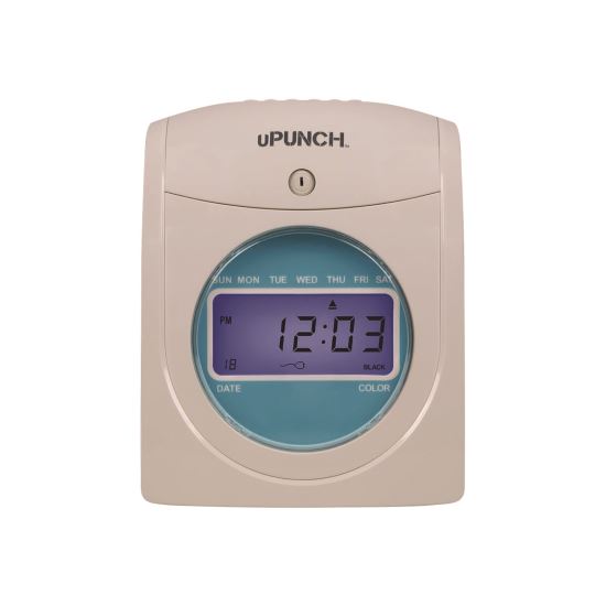 Digital Auto-Align Punch Time Clock Bundle, White1