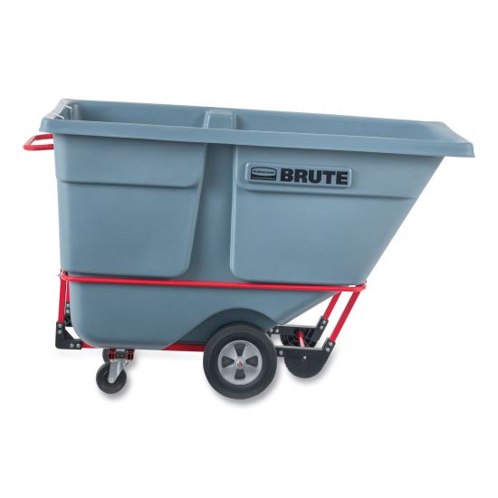 BRUTE DURATILT Frame Tilt Truck, Standard Duty, 1 cu yd, 1,200 lb Capacity, Rotomolded Resin/Leakproof Polyethylene, Gray1