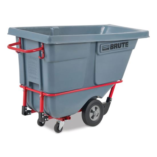 BRUTE DURATILT Frame Tilt Truck, Standard Duty, 0.5 cu yd, 850 lb Capacity, Rotomolded Resin/Leakproof Polyethylene, Gray1