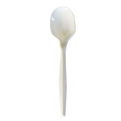 Mediumweight Polypropylene Cutlery, Soup Spoon, White, 1,000/Carton1