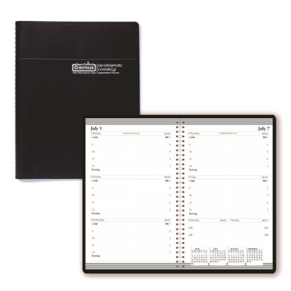 Recycled Weekly Academic Planner, 8 x 5, Black Cover, 13-Month (July to July): 2024 to 20251