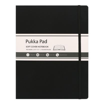 Soft Cover Notebook, College Rule, Black Cover, (96) 11 x 8.5 Sheets1