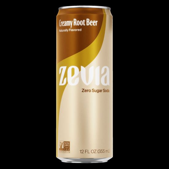 Zero Sugar Naturally Sweetened Soda, Creamy Root Beer, 12 oz Can, 12/Carton1