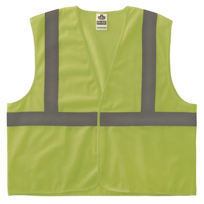 GloWear 8205HL-ECO Class 2 Recycled Hi-Vis Vest, Mesh, Polyester, X-Small, Lime1