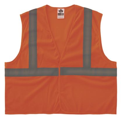 GloWear 8205HL-ECO Class 2 Recycled Hi-Vis Vest, Mesh, Polyester, X-Small, Orange1