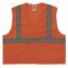 GloWear 8205HL-ECO Class 2 Recycled Hi-Vis Vest, Mesh, Polyester, Small/Medium, Orange1