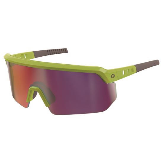 Skullerz AEGIR-AFASPM Anti-Scratch and Enhanced Anti-Fog Safety Glasses, Lime Frame, Purple Mirror, Polycarb Lens1