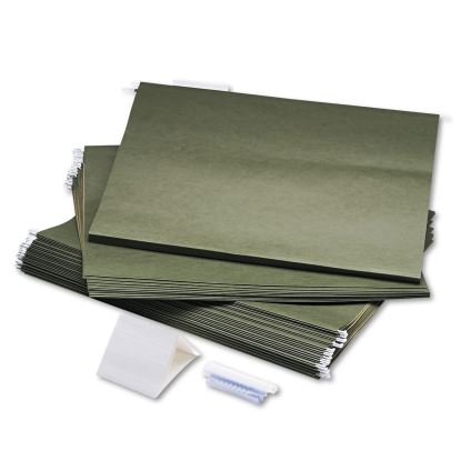 Hanging File Folders, Large Format, 1/5-Cut Tabs, Standard Green, 25/Box1