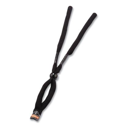 Skullerz 3215 Cotton Breakaway Eyewear Lanyard, Cotton Barrel Slide Fastener, 12" Long, Black1