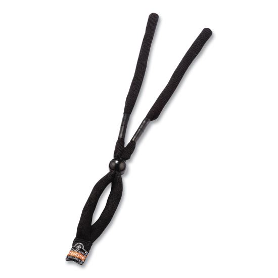Skullerz 3215 Cotton Breakaway Eyewear Lanyard, Cotton Barrel Slide Fastener, 12" Long, Black1