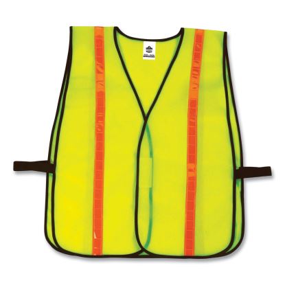 GloWear 8040HL Non-Certified Hi-Gloss Vest, Polyester, One Size Fits Most, Lime1