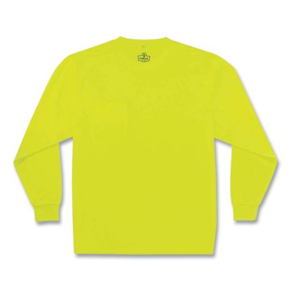 GloWear 8091 Non-Certified Hi-Vis Long Sleeve Shirt, Small, Lime1