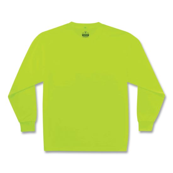GloWear 8091 Non-Certified Hi-Vis Long Sleeve Shirt, 5X-Large, Lime1