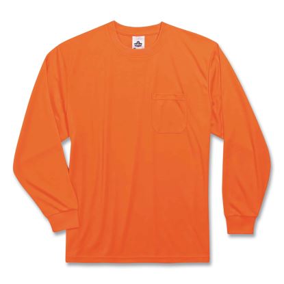 GloWear 8091 Non-Certified Hi-Vis Long Sleeve Shirt, 4X-Large, Orange1