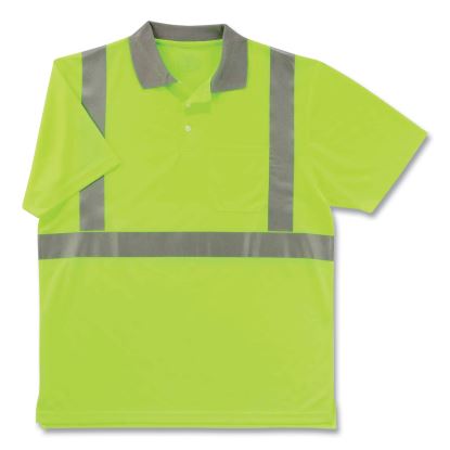 GloWear 8295 Class 2 Hi-Vis Polo Shirt, Small, Lime1