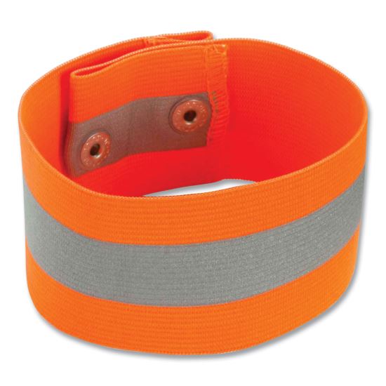 GloWear Hi Vis Arm and Leg Band with Snap Closure, Large/X-Large, Orange1