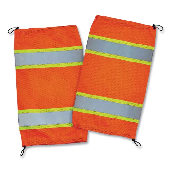 GloWear 8009 Class E Two-Tone Mesh Leg Gaiters, One Size Fits Most, Orange1