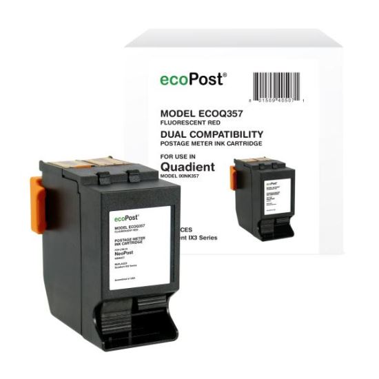 ecoPost Remanufactured Postage Meter Red Ink Cartridge for Quadient (NeoPost) IXINK3571