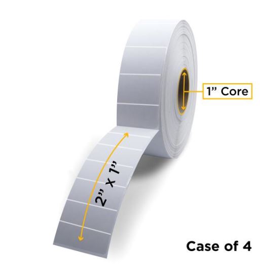 Clover Imaging Non-OEM New Thermal Transfer Label Roll 1.0" ID x 5.0" Max OD for Desktop Barcode Printers1