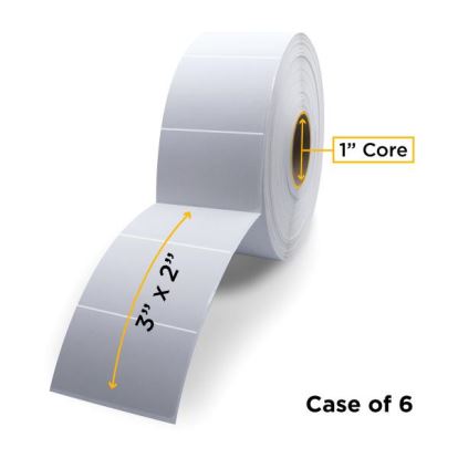 Clover Imaging Non-OEM New Direct Thermal Label Roll 1.0" ID x 5.0" Max OD for Desktop Barcode Printers1