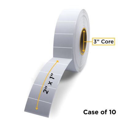 Clover Imaging Non-OEM New Thermal Transfer Label Roll 3.0" ID x 8.0" Max OD for Industrial Barcode Printers1