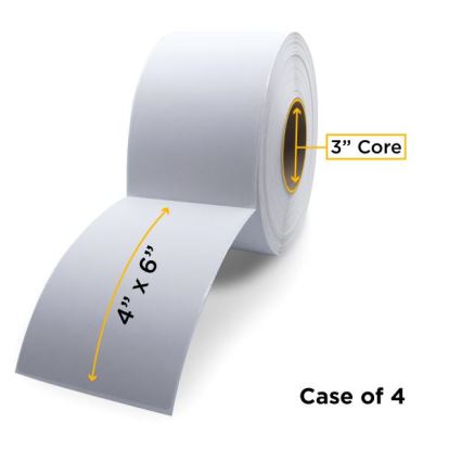 Clover Imaging Non-OEM New Direct Thermal Label Roll 3.0" ID x 8.0" Max OD for Industrial Barcode Printers1