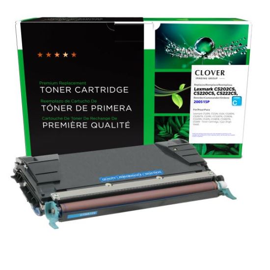 Clover Imaging Remanufactured High Yield Cyan Toner Cartridge for Lexmark C520/C522/C524/C5341