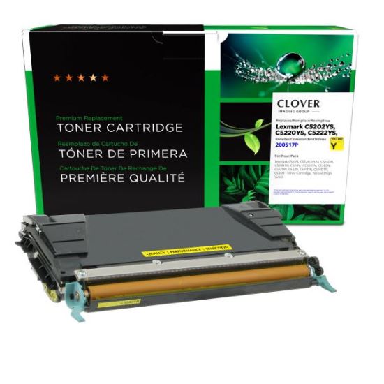 Clover Imaging Remanufactured High Yield Yellow Toner Cartridge for Lexmark C520/C522/C524/C5341