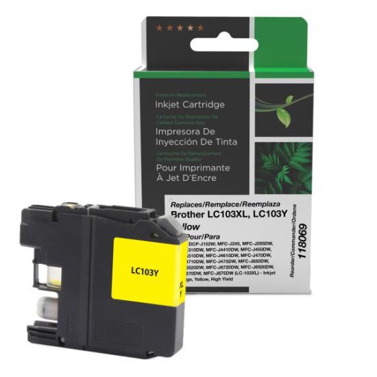 Clover Imaging Remanufactured High Yield Yellow Ink Cartridge for Brother LC103XL1