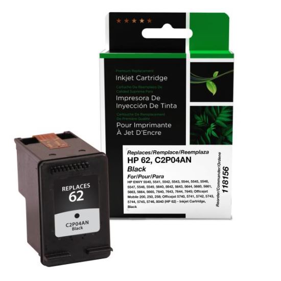 Clover Imaging Remanufactured Black Ink Cartridge for HP 62 (C2P04AN)1