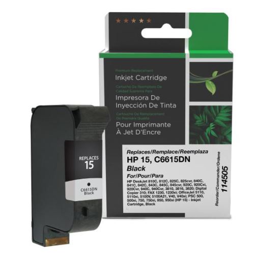 Clover Imaging Remanufactured Black Ink Cartridge for HP 15 (C6615DN)1