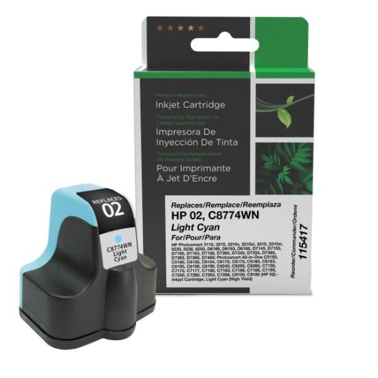 Clover Imaging Remanufactured High Yield Light Cyan Ink Cartridge for HP 02 (C8774WN)1