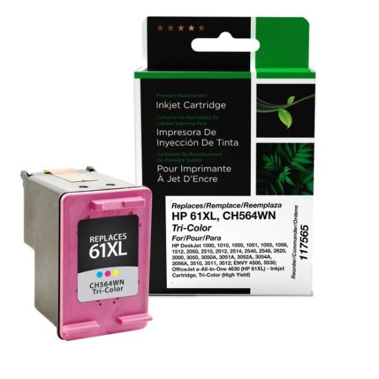 Clover Imaging Remanufactured High Yield Tri-Color Ink Cartridge for HP 61XL (CH564WN)1