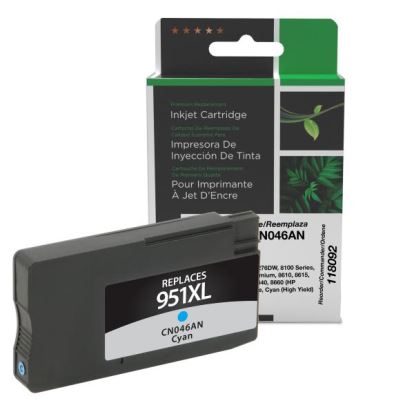 Clover Imaging Remanufactured High Yield Cyan Ink Cartridge for HP 951XL (CN046AN)1