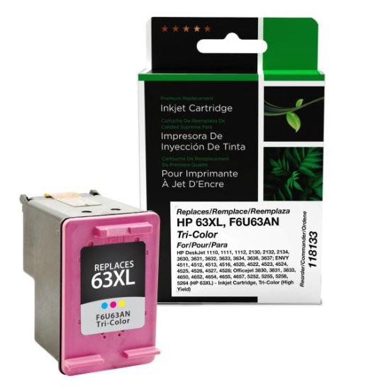 Clover Imaging Remanufactured High Yield Tri-Color Ink Cartridge for HP 63XL (F6U63AN)1