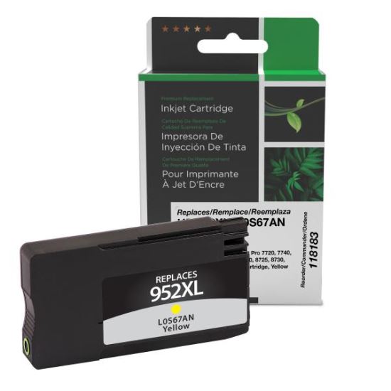 Clover Imaging Remanufactured High Yield Yellow Ink Cartridge for HP 952XL (L0S67AN)1