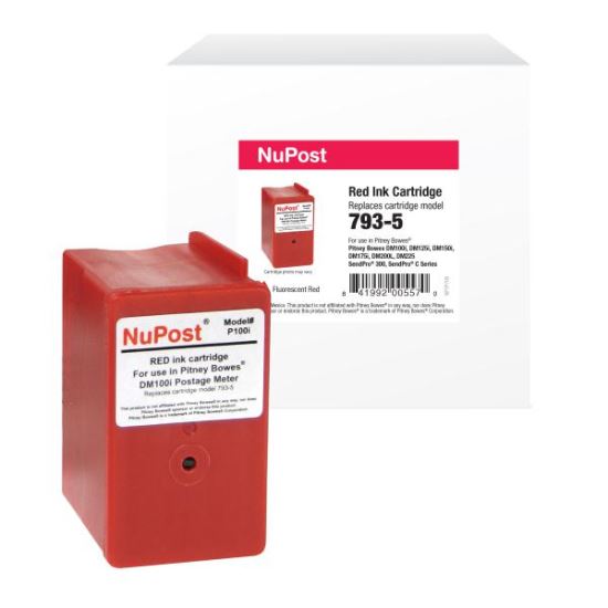 NuPost Non-OEM New Postage Meter Red Ink Cartridge for Pitney Bowes 793-51