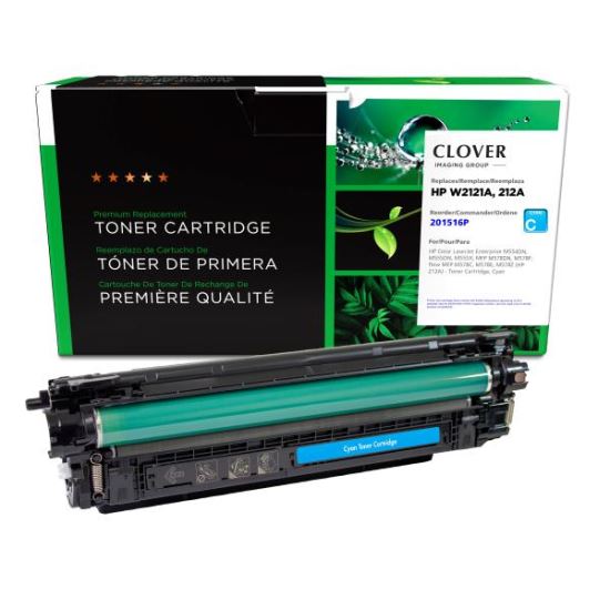 Clover Imaging Remanufactured Cyan Toner Cartridge (New Chip) for HP 212A (W2121A)1