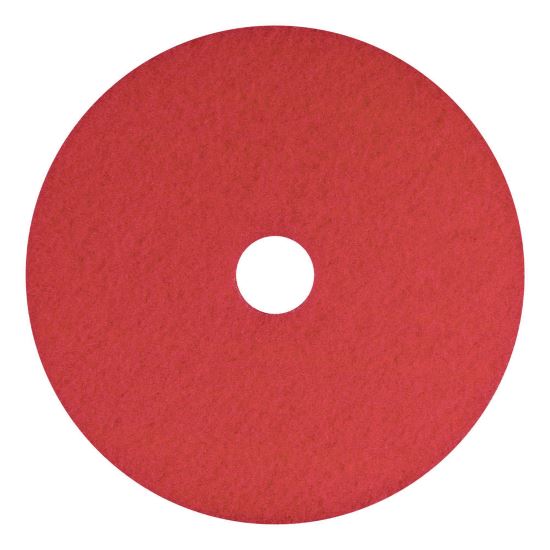 Buffing Pads, 12" Diameter, Red, 5/Carton1