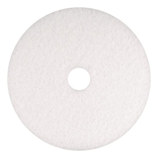 Polishing Pads, 18" Diameter, White, 5/Carton1