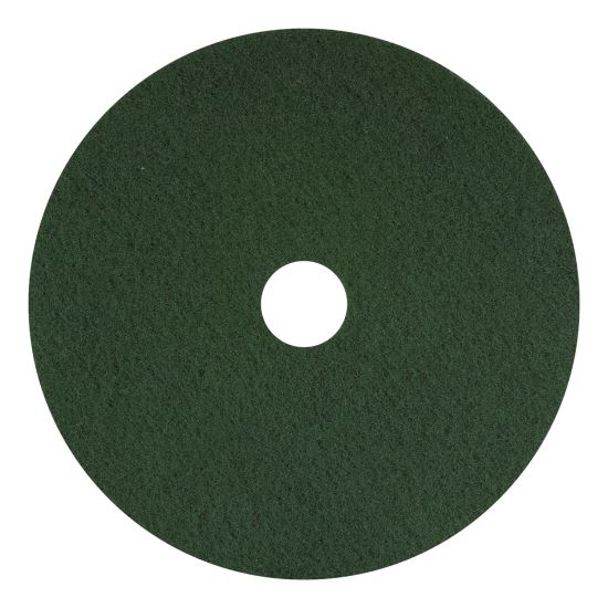 Scrubbing Pads, 16" Diameter, Green, 5/Carton1