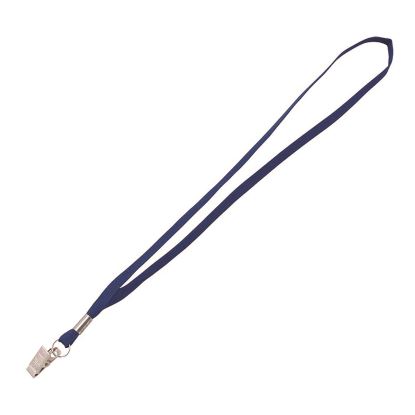 Metal Flat Clip Lanyard, 36" Long, Blue, 100/Pack1