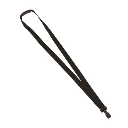 Breakaway Lanyard with Plastic Hook, 36" Long, Black, 12/Pack1