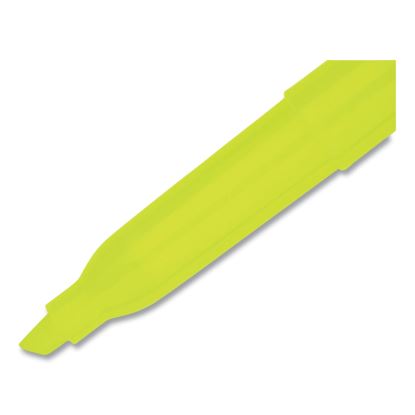 Pocket Style Highlighters, Fluorescent Yellow Ink, Chisel Tip, Yellow Barrel, 5/Pack1