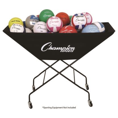 Pro Collapsible Volleyball Cart, 23" x 55" x 41", Black1