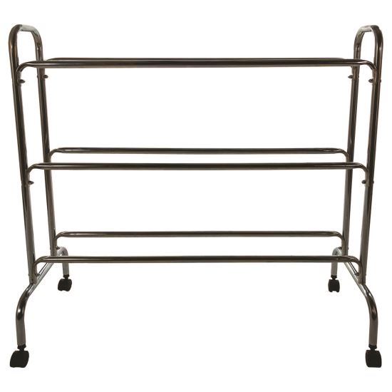 Powder-Coated Ball Cart, Metal, 132 lb Capacity, 17 x 41 x 41, Silver1