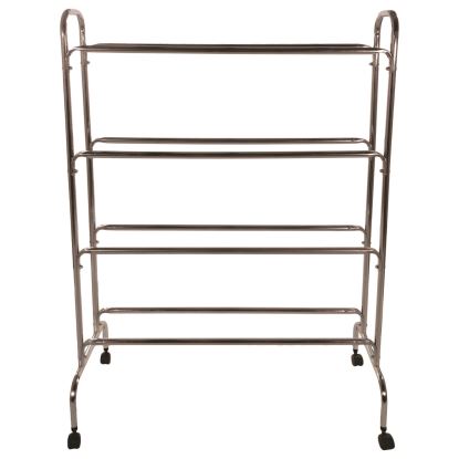 Powder-Coated Ball Cart, Metal, 132 lb Capacity, 17 x 41 x 53, Silver1