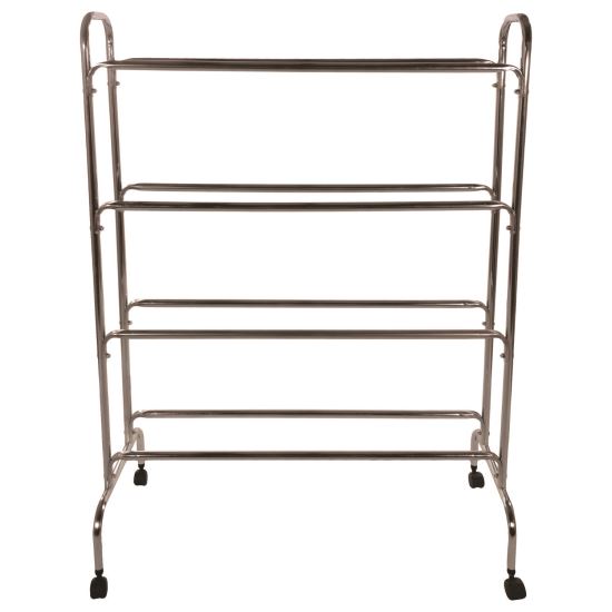 Powder-Coated Ball Cart, Metal, 132 lb Capacity, 17 x 41 x 53, Silver1