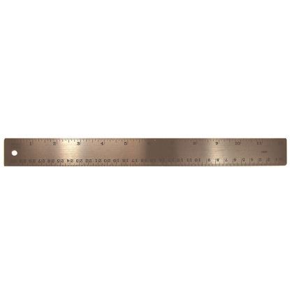 Stainless Steel Ruler, Standard/Metric, 12" Long, Silver, 72/Carton1